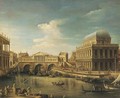 The Rialto bridge, Venice - (Giovanni Antonio Canal) Canaletto