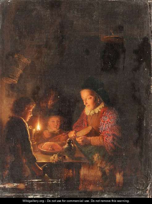 Woman with children - Gerrit Dou