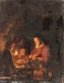 Woman with children - Gerrit Dou