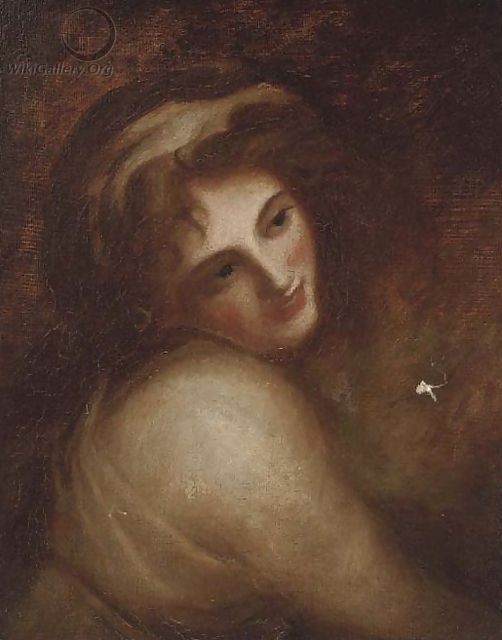 Portrait of Emma, Lady Hamilton (1765-1815), bust-length - George Romney