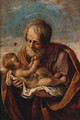 Joseph with the Christ child in his arms - (after) Guido Reni
