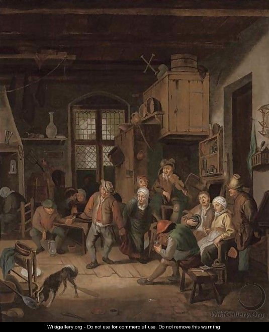 Boors drinking in a tavern - Adriaen Jansz. Van Ostade