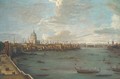 Vessels on the Thames - (Giovanni Antonio Canal) Canaletto