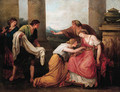 Julia, wife of Pompey, faints at the sight of his bloodstained garment - (after) Kauffmann, Angelica