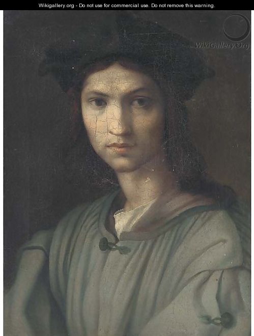 Portrait of a young man, bust-length - (after) Andrea Del Sarto