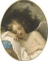 Sleeping Cupid, in a feigned oval - (after) Baldassarre Franceschini