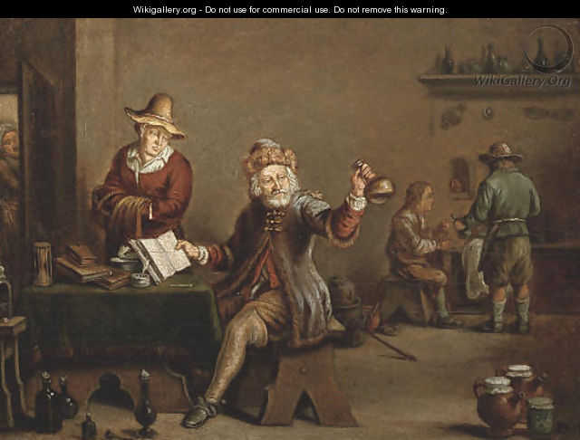 A quack at work in an inn - David The Younger Teniers