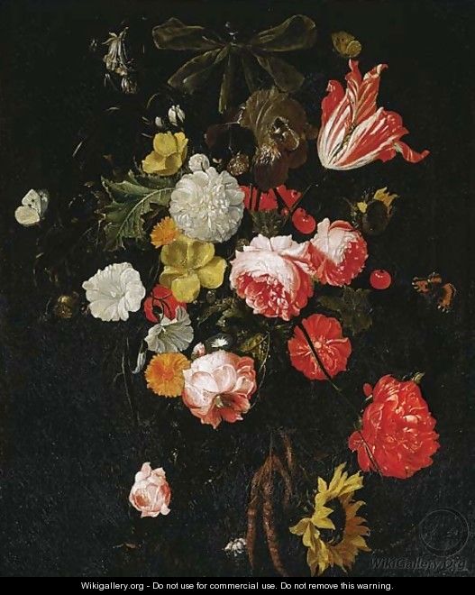 A swag of tulips - (after) Cornelis De Heem
