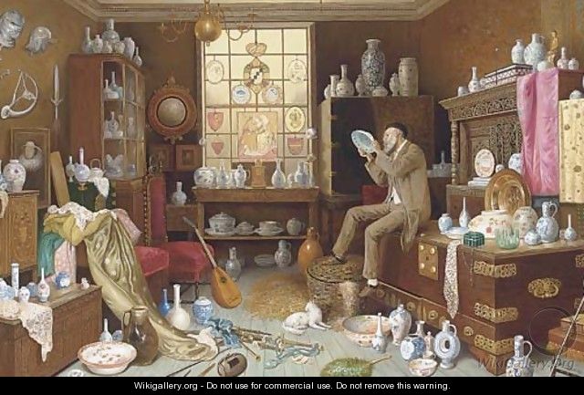 The porcelain connoisseur - (after) Charles Spencelay