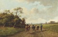 Leading the cattle to the pasture - Adriaan Marinus Geyp