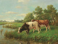 Cows in a meadow - Adriaan Marinus Geijp