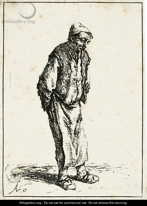Peasant with his Hands behind his Back - Adriaen Jansz. Van Ostade