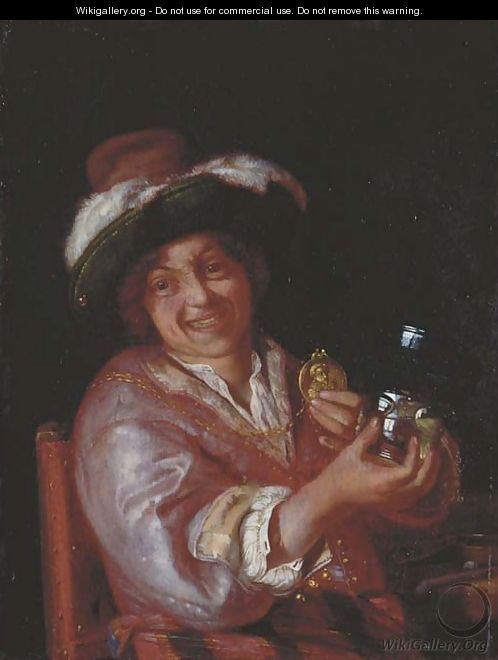 A self-portrait as a Merry Toper - Adriaen Van Der Werff