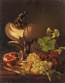 Still life with grapes, pomegranate and a nautilus cup - Adalbert Schaffer