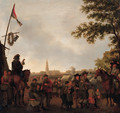 Officers and townsfolk at an encampment outside Breda - Abraham Van Calraet