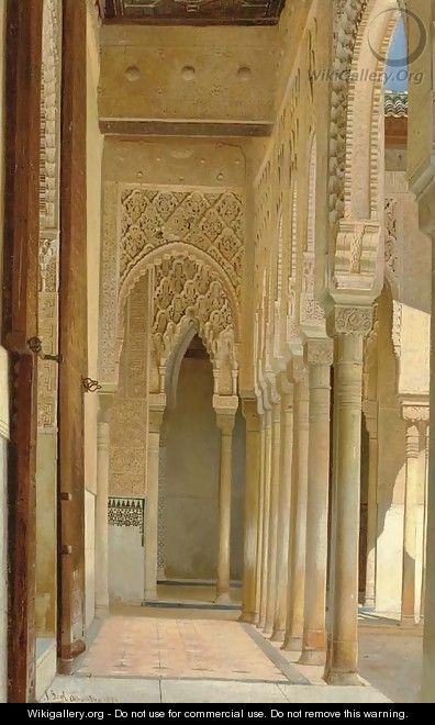 A Colonnade, Alhambra Palace - Adolf Seel