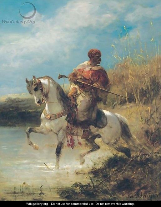 Arab horseman - Adolf Schreyer