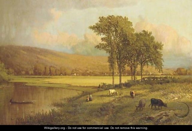 A Sunlit Meadow - Aaron Draper Shattuck
