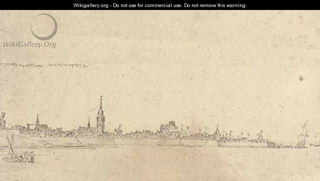 A view of Vlissingen - Abraham de Verwer