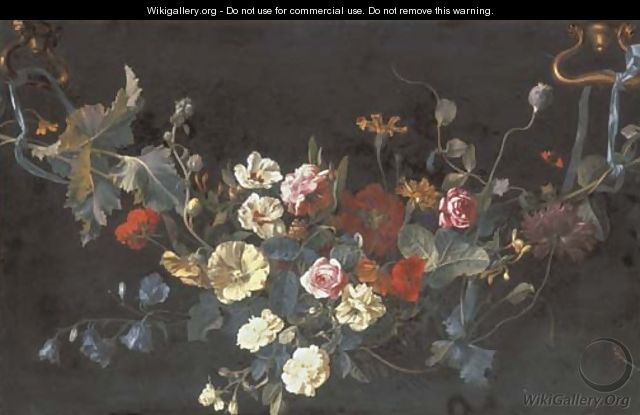 A garland of roses - Abraham De Lust