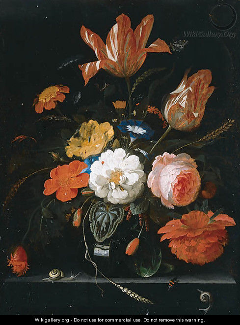 Vase of flowers 2 - Abraham Mignon