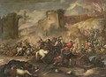 Cavalry skirmishes between Crusaders and Turks - Antonio Calza