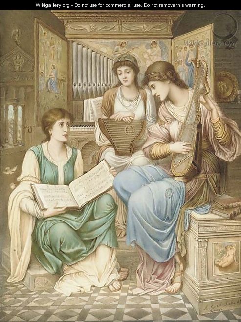 The Gentle Music of a Byegone Day - John Melhuish Strudwick