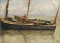 A fishing boat at sea - Charles Emmanuel Joseph Roussel