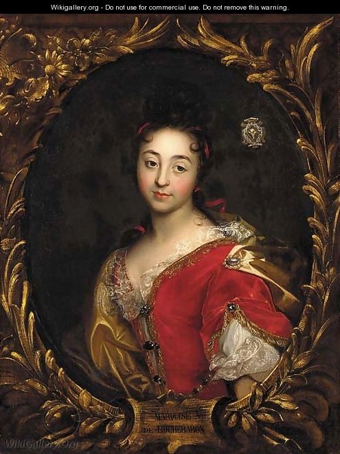 Portrait of a lady, said to be the Marquisse de Rochebaron - (after) Hyacinthe Rigaud