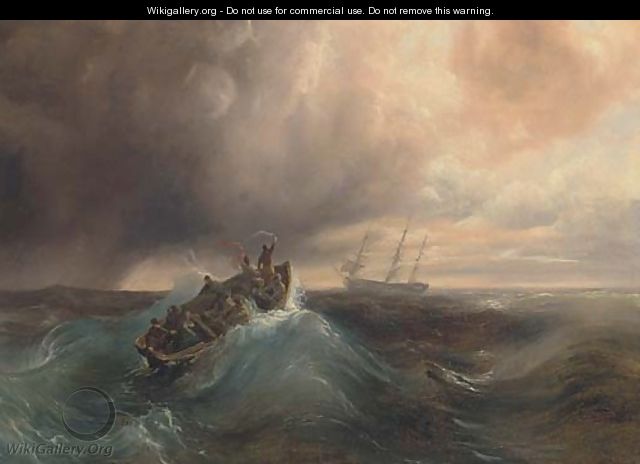 The stranded sailors - (after) Ivan Konstantinovich Aivazovsky