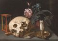 A vanitas still life with a skull - (after) Jacques Linard
