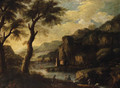 A mountainous River Landscape with Figures on a Path - (after) Jacques D' Arthois