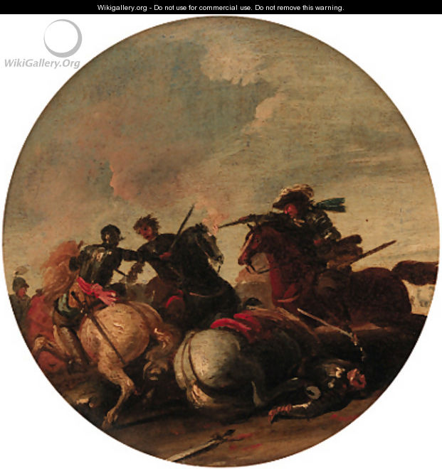 Cavalry engagements - (after) Jacques (Le Bourguignon) Courtois