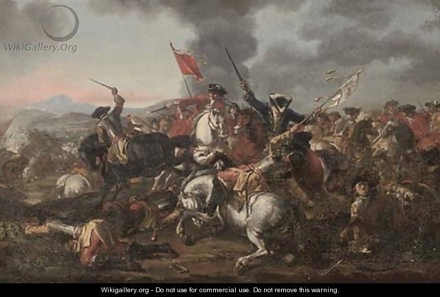 A cavalry engagement 2 - (after) Jacques (Le Bourguignon) Courtois