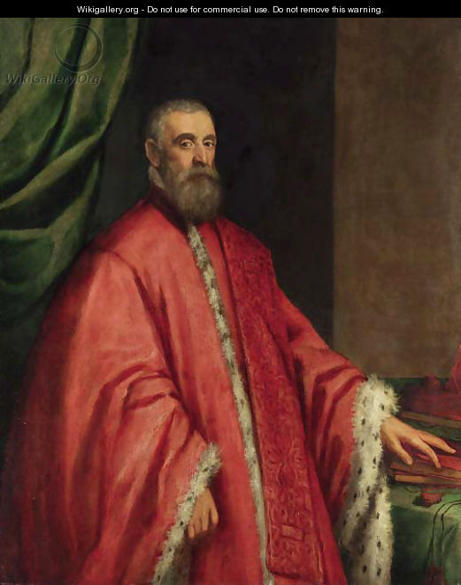 Portrait of a Venetian senator - (after) Jacopo Tintoretto (Robusti)