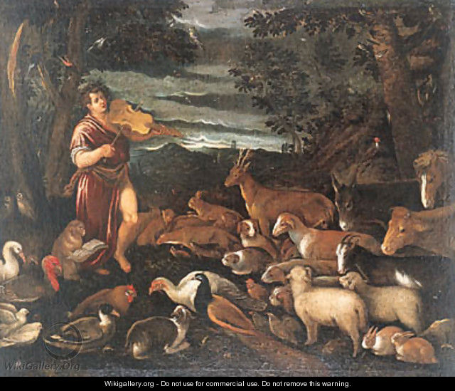 Orpheus charming the Animals - (after) Jacopo Bassano (Jacopo Da Ponte)