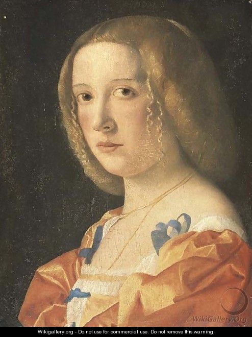 Portrait of a young lady - (after) Giovanni Cariani