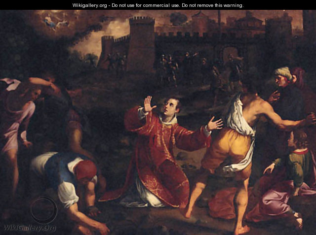 The Stoning of Saint Stephen - (after) Gregorio Pagani