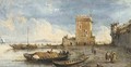 A capriccio of the Venetian laguna - (after) Giuseppe Bernardino Bison
