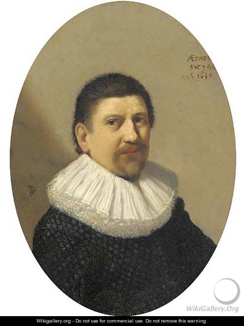 Portrait of a gentleman, aged 46 - (after) Hendrick Gerritsz. Pot