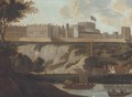 River traffic on the Thames, with Windsor Castle beyond - (after) Hendrick Danckerts