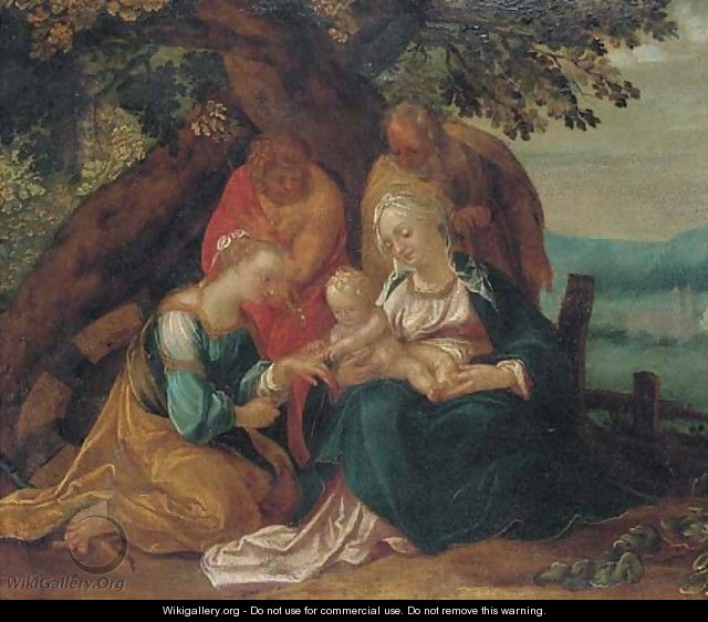 The Mystic Marriage of Saint Catherine - (attr. to) Rottenhammer, Hans