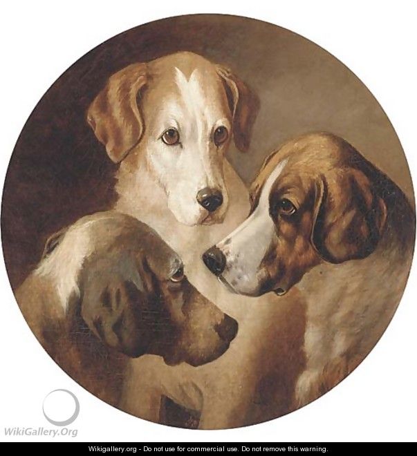 Three hounds - (after) George Earl