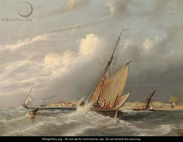 A fishing vessel heading out to sea - (after) George Chambers