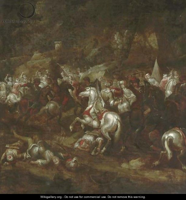 A cavalry battle 3 - (after) Rugendas, Georg Philipp I
