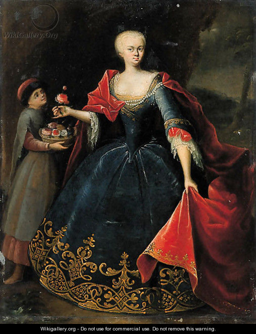 Portrait of a noblewoman - (after) Georg Desmares