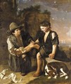 Two young boys with a dog - (after) Giacomo Ceruti (Il Pitocchetto)