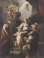 The Holy Family with saints and angels - (after) Giovanni Camillo Sagrestani