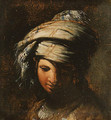 A young woman wearing a turban - (after) Giovanni Bernardino Azzolino, Called Mazzolini