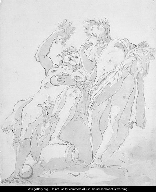Bacchus and Vertumnus - (after) Giovanni Battista Tiepolo